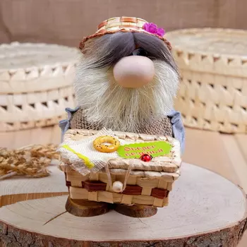 Оберег «Домовой Кузя», с сундуком, 21 см