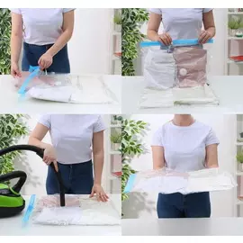 Пакет вакуумный для хранения вещей, прозрачный 80*130 см