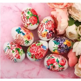 Пасхальная термоусадочная плёнка «Цветы» на 7 яиц