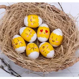 Пасхальная термоусадочная плёнка «Весёлые цыплята», на 7 яиц