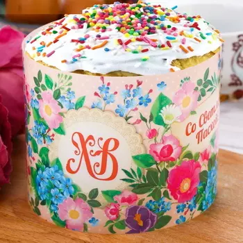 Пасхальный ободок для кулича «Цветочная композиция»