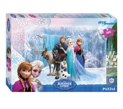 Пазлы «Холодное сердце» 160 элементов Эльза, Анна и друзья 34,5х24 см