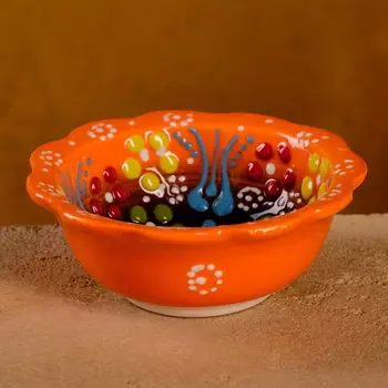 Пиала средняя 8,5см Маргаритка оранжевая 70 мл