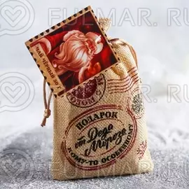 Подарочный чай чёрный в холщовом «от Деда Мороза»в мешочке 50 г