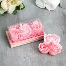 Подарочный набор "8 Марта" 3 мыльных розы в коробке