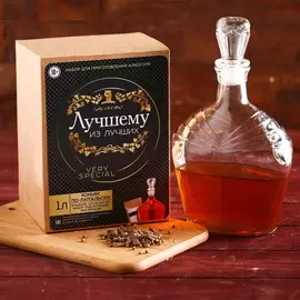 Подарочный набор для приготовления алкоголя «Коньяк»: набор трав и специй, штоф 500 мл