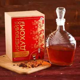 Подарочный набор для приготовления алкоголя «Перцовка»: набор трав, специи, штоф 0.5 л