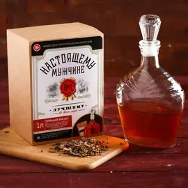 Подарочный набор для приготовления алкоголя «Пряный виски»: набор трав и специй, штоф 500 мл