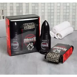 Подарочный набор "Настоящий мужик" гель для душа пуля 200 мл, мочалка