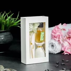 Подарочный набор с аромамаслом 15 мл "Ваза с цветком", аромат сандал