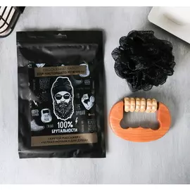 Подарочный набор с массажером «Для настоящего мужчины», дерево, 16 х 24 см