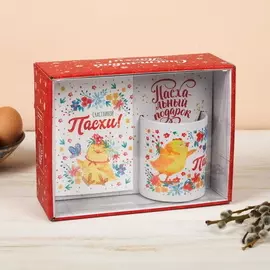Подарочный набор «Счастливой Пасхи!», 2 предмета: кружка, блокнот