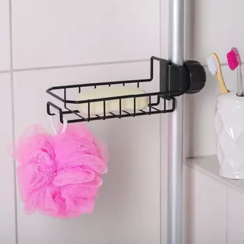 Подставка для губок, 23*10,5*6,5 см, цвет чёрный