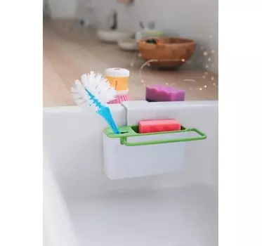 Подставка для ванных и кухонных принадлежностей 20 см 9 см 9 см цвет:белый-зеленый