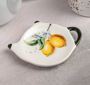 Подставка под чайный пакетик 128,41,5 см в форме чайника с рисунком Лимона