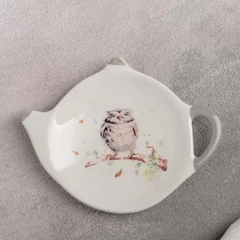 Подставка под чайный пакетик Совушка, 12*8,4 см