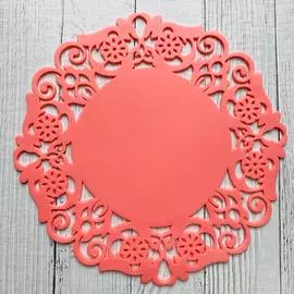 Подставка под горячее Чаепитие 20 см Персиковая