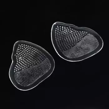 Полустельки для обуви, с протектором, силиконовые, 7*6,5 см, пара, цвет прозрачный