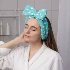 Повязка для умывания драже Бирюзовая