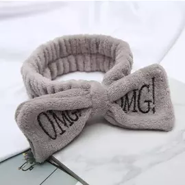 Повязка на голову для умывания OMG Коричнево-Cерая