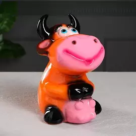 Рыжий Бык Копилка, глянецевая высота 22 см символ 2021 года