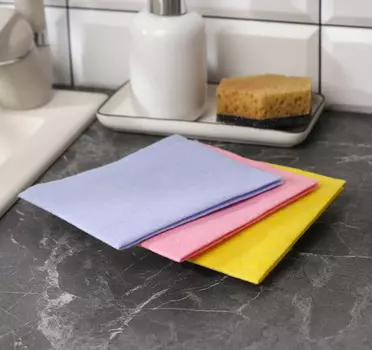 Салфетка бытовая «Жу-Жу. За порядком я слежу», 2530 см, вискоза, 3 шт.