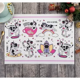 Салфетка на стол Moonicorn с веселыми коровами 40*29 см