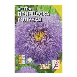 Семена цветов Астра Принцесса голубая, 5 упаковок