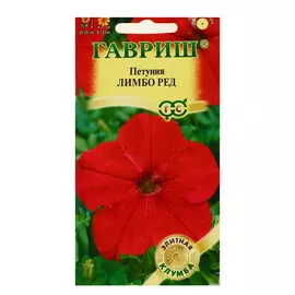 Семена цветов Петуния Лимбо Ред, крупноцветковая, серия Элитная клумба, гранулы, 5 упаковок (25 семян)