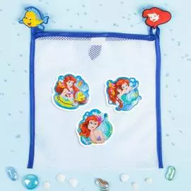 Сетка для хранения игрушек "Русалочка" Принцессы: Ариель и набор объемных наклеек