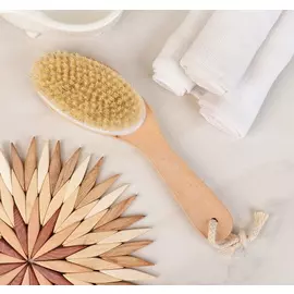 Щётка банная с ручкой, натуральная щетина