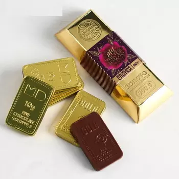 Шоколадные слитки Ты чистое золото, 6 шт.