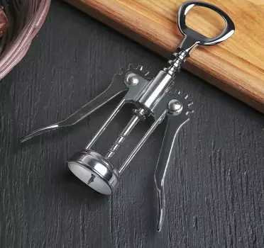 Штопор металлический для пробок 17 см