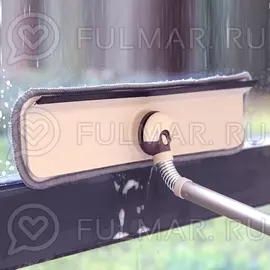 Швабра для мытья стекол с вращением моющего основания BoomJoy