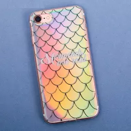 Силиконовый Чехол для телефона iPhone 7 с эффектом Mermaids are real