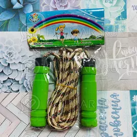 Скакалка с мягкими ручками маленькая Зелёная