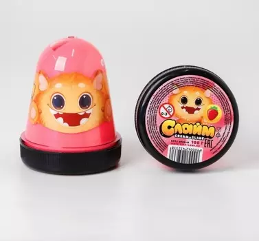Слайм Cream-Slime "Добрый Монстрик" с ароматом клубники, 100 г