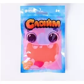 Слайм Красный неоновый 100 гр в закрывающимся пакете