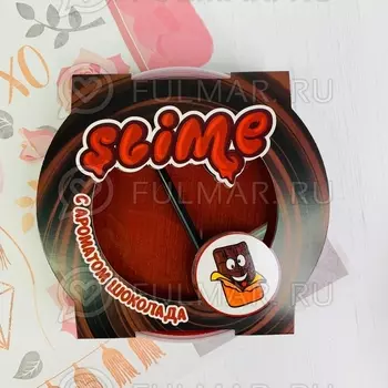 Слайм-лизун большой надувающийся с трубочкой Slime Mega с ароматом шоколада