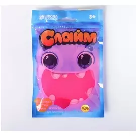 Слайм Розовая Медуза неоновый 100 гр в закрывающимся пакете