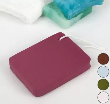 Спонж для умывания «Прямоугольник», с подвесом, с увеличением цвет: Шоколадный