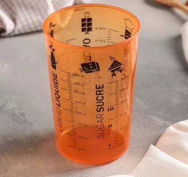 Стакан мерный 400 мл рыжий