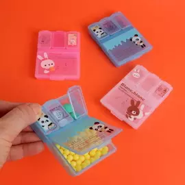 Таблетница, 4 секции Зверята