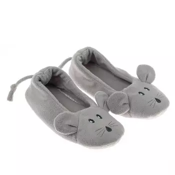 Тапочки женские цвет серый