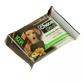 Темный шоколад Choco Dog с инулином для собак, 15 гр