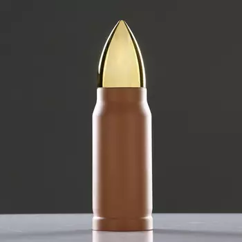 Термос "Пуля", 350 мл, цвет золотистый-коричневый