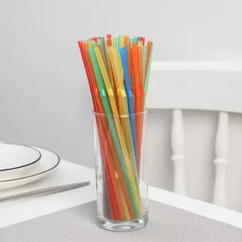 Трубочки для коктейля 5*210 мм, 45 шт