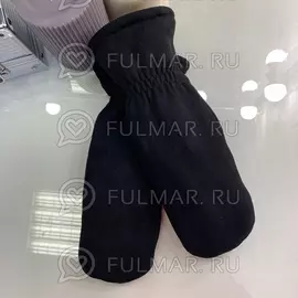 Варежки женские зимние Чёрные