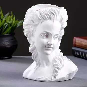 Ваза фигурная Афина белая 22*17*14 см