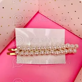 Заколки-шпильки для волос искусcтвенный жемчуг "Парижанка" 2 штуки